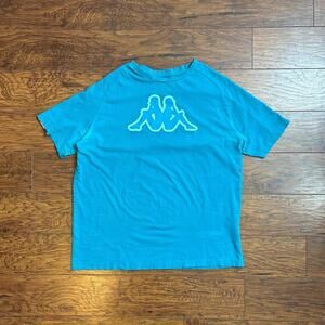 Kappa Logo Tape 100% Cotton Y2K Avirec 2 T-Shirt Size XL